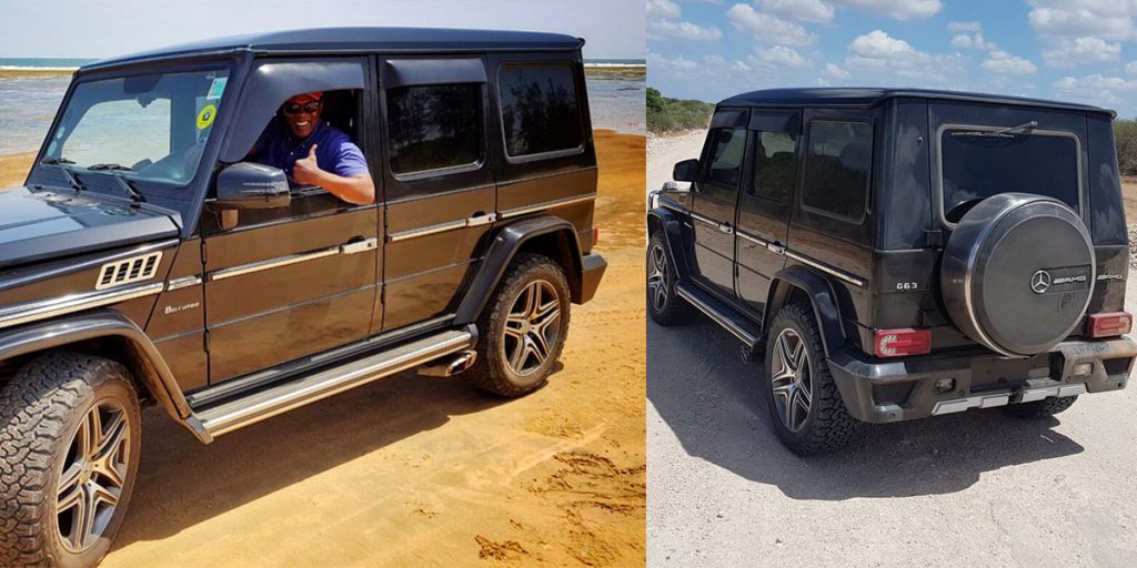 Jeff Koinange's Mercedes Benz G-wagon car is a left-hand drive