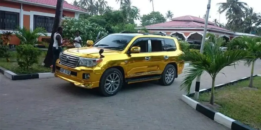 One of Sonko's gold cars