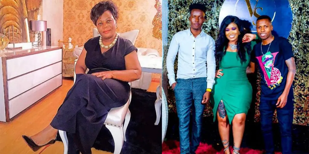 Vera Sidika's mother, herself and her two brothers