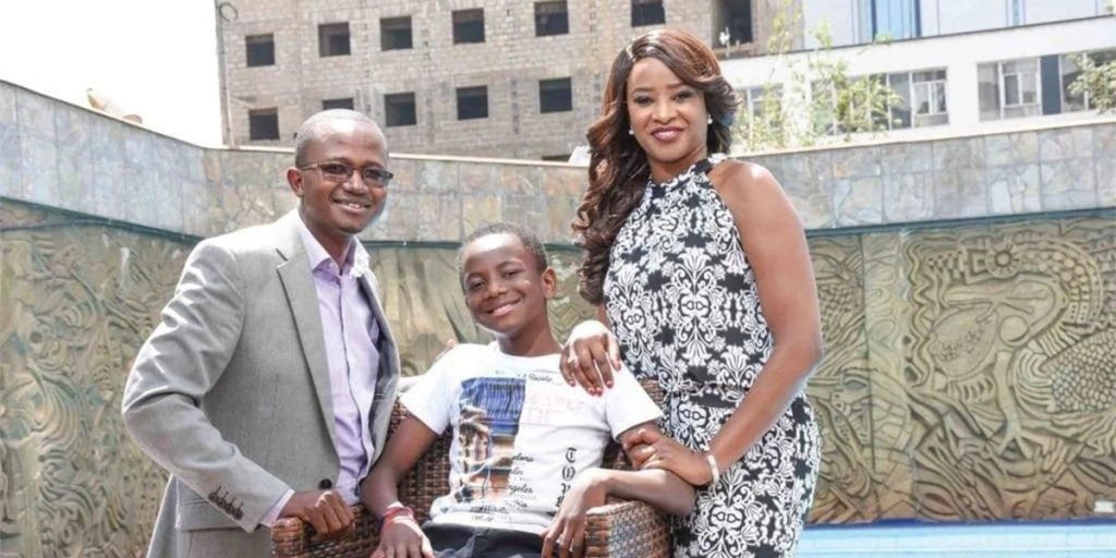 Kanze Dena, her baby daddy and their son