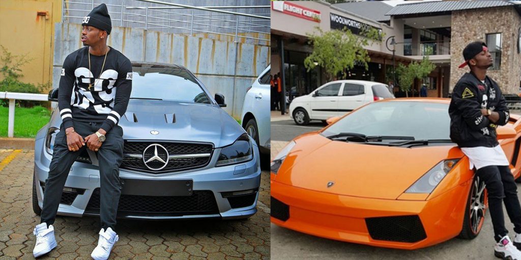 Diamond's Mercedes Benz and his Ferrari cars SRC: @AFRIZAP, @Naibuzz
