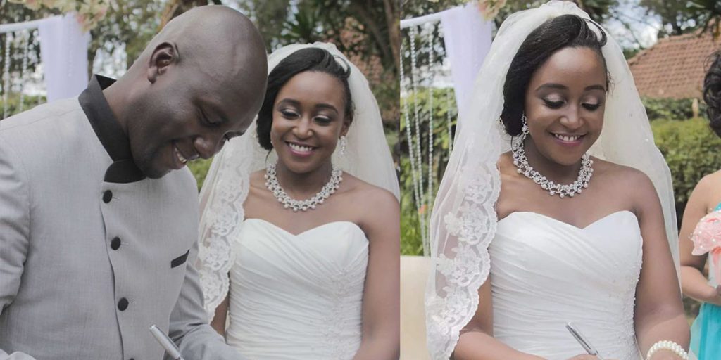 Dennis with the love of his life on their wedding day SRC: @Kenya Today, @TUKO