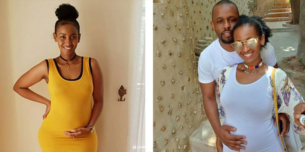 Martin with his wife when she was heavily pregnant SRC: @Nairobi News, Kiss 100