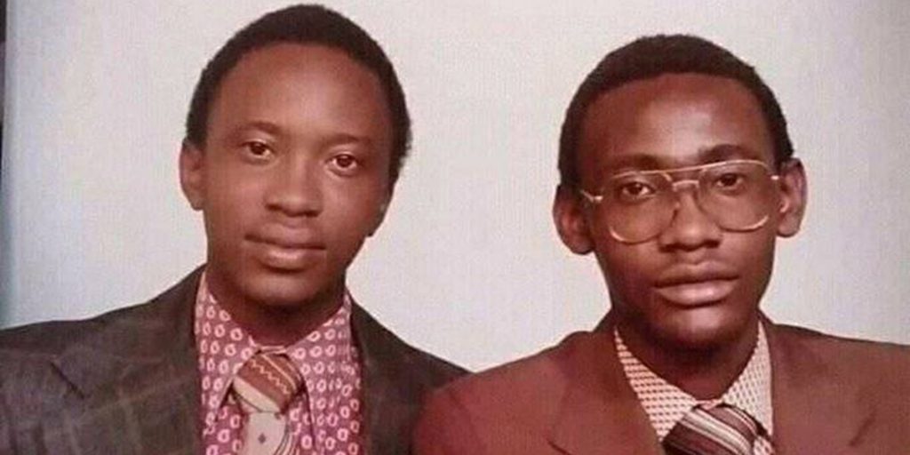 A TBT of Uhuru Kenyatta with his brother Muhoho SRC: @Nyongesa Sande