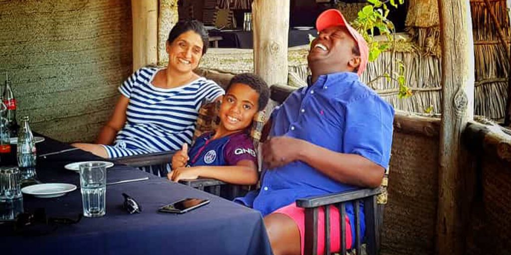 Jeff with his lovely wife and son SRC: @Kenyans.co.ke 