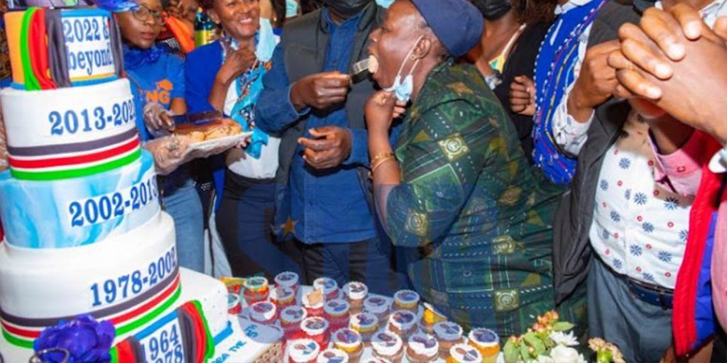 Raila Odinga's five tier birthday cake SRC: @The Star
