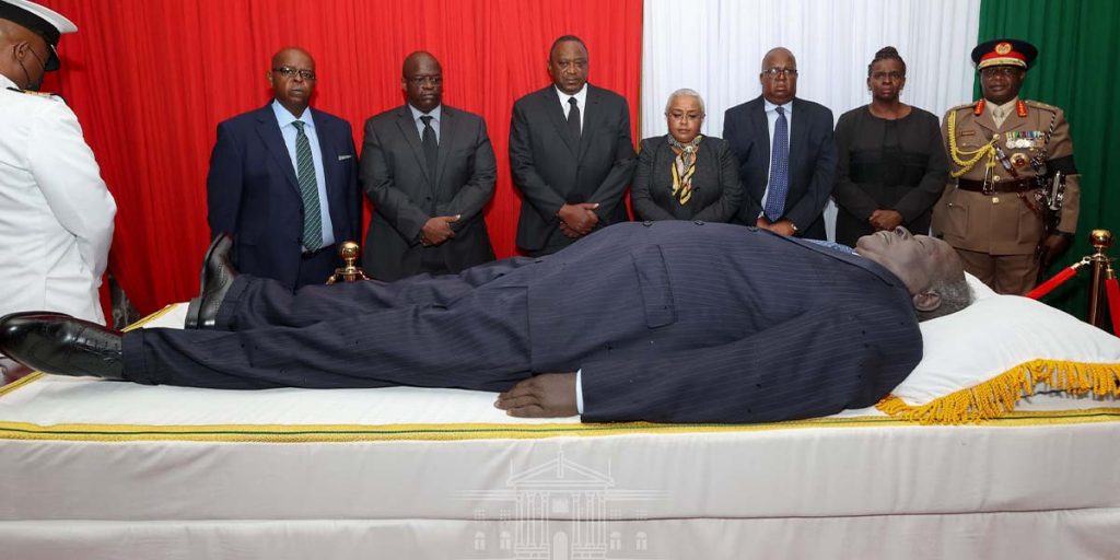 Mwai Kibaki’s body SRC: @Capital News  