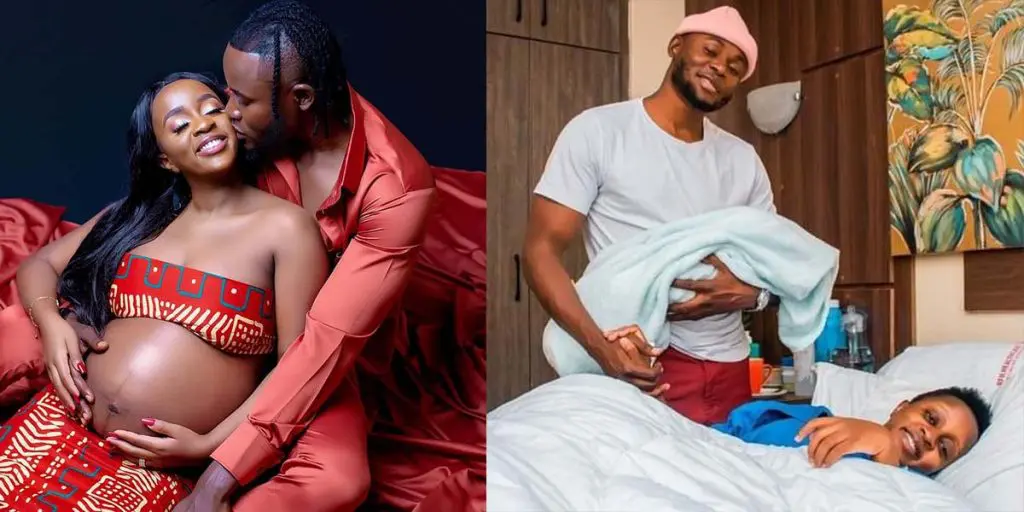 Arrow Bwoy with Nadia Mukami while she was pregnant and after giving birth SRC: @Citizen Digital, @Jambo News Network