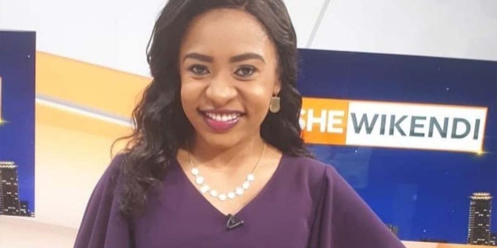 Mashirima Kapombe while airing news at Citizen TV SRC: @Eafeed