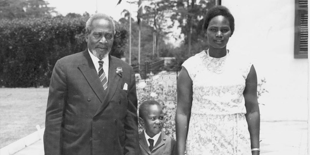 Ngina with her late husband and their son SRC: @Google Arts & Culture