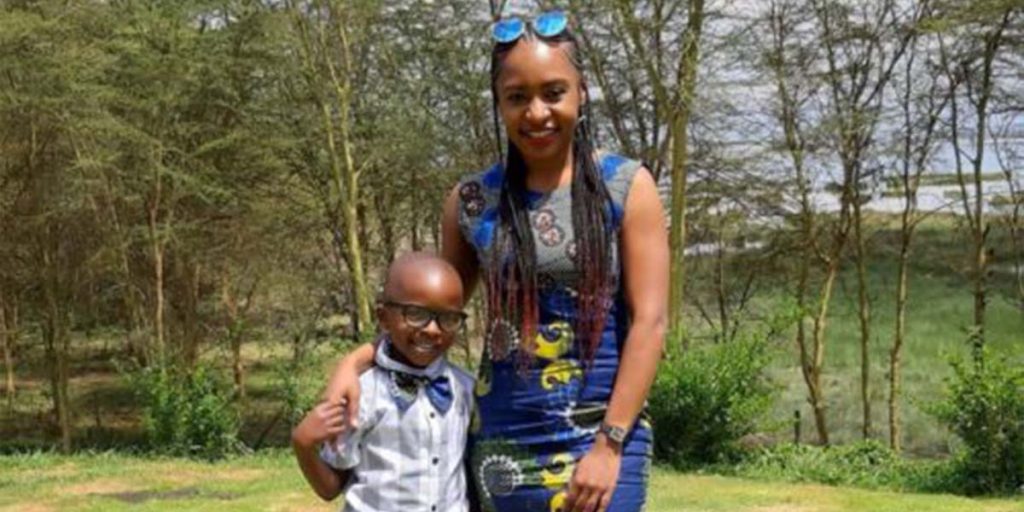 Mashirima with her lovely son SRC: @Jambo Daily