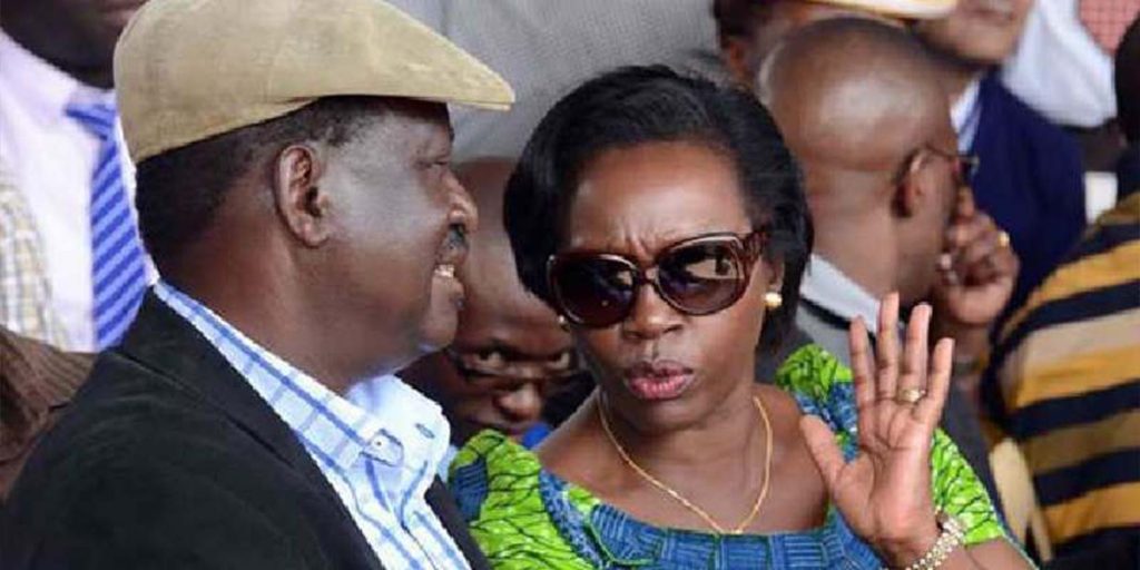 Martha Karua with Raila Odinga SRC: @The Standard