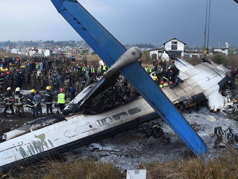 Read more about the article Sad; over 68 dead as a plane crashes near airport in Nepal