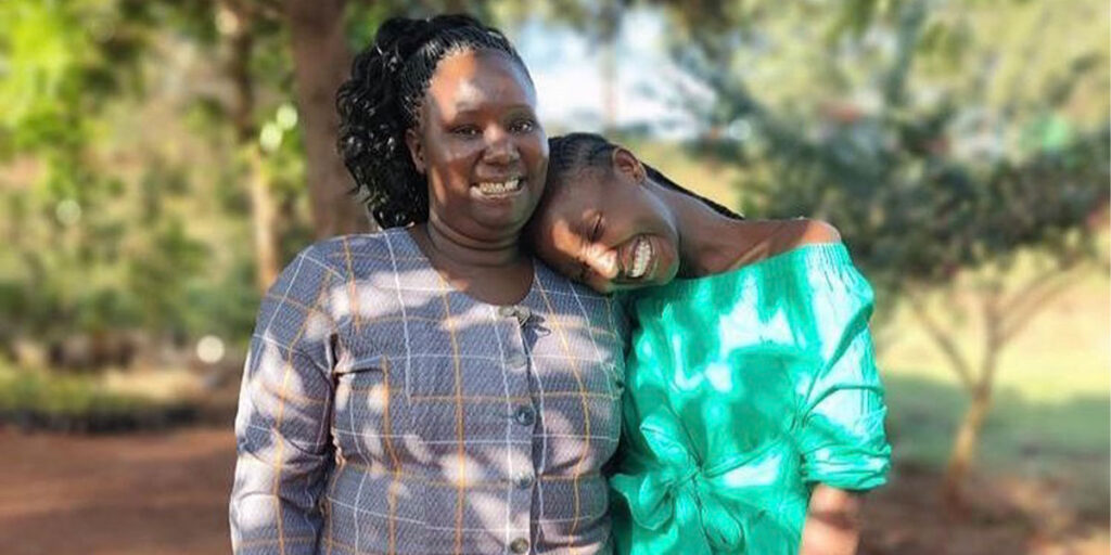 Mammito posing for a photo with her mother SRC: @Ghafla Kenya