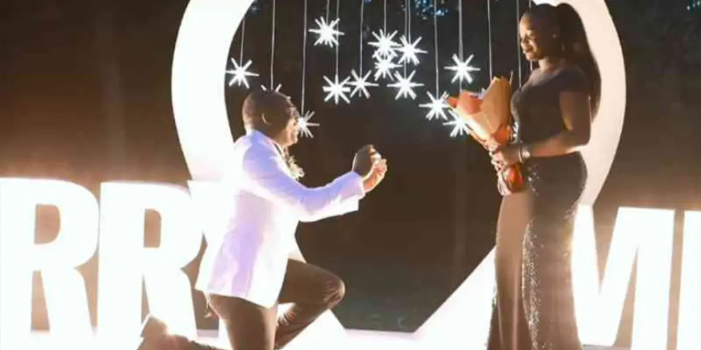 Steve while proposing to his Cebbie Koks SRC: @The Standard