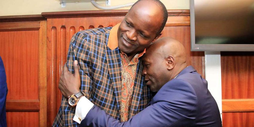 Cliff Ombeta with the Former Migori Governor, Okoth Obado SRC: @Nairobi News