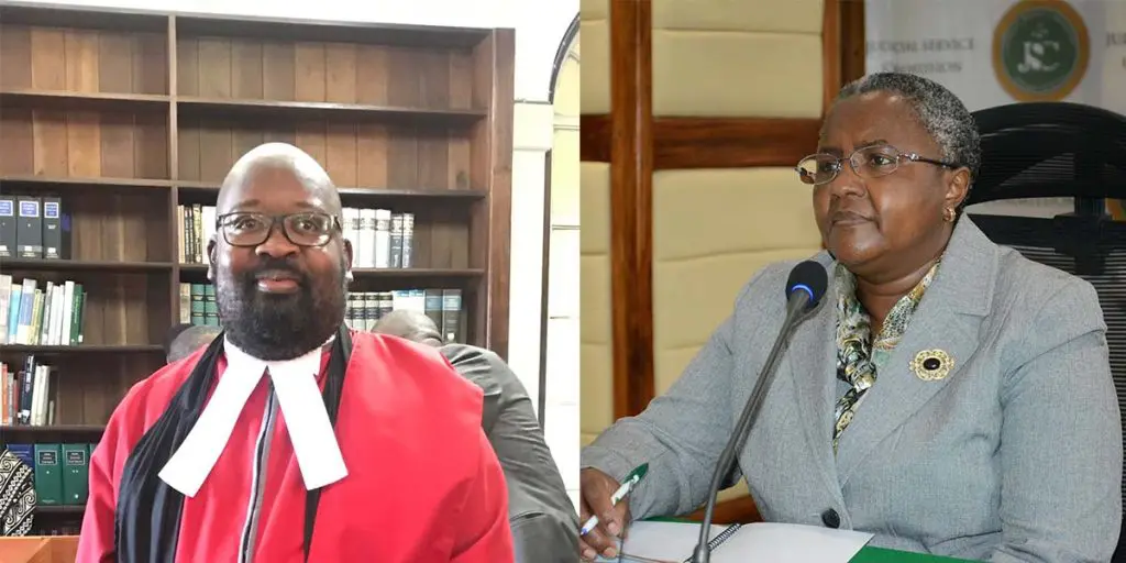 Justice David Majanja (Left) and Christine Meoli (Right) SRC: @Facebook, @Twitter