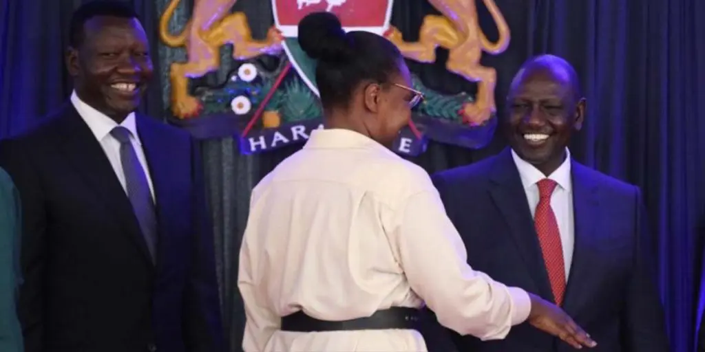 CS Chirchir while introducing his family to President William Ruto SRC: @Kenyans.co.ke