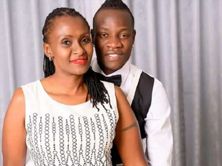 Esther with her husband, Guardian Angel SRC: @Kenyanmoves